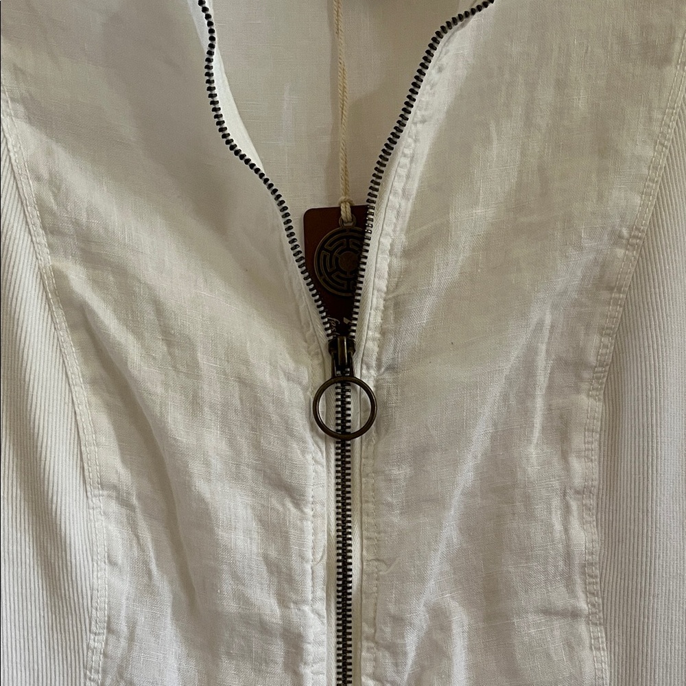 NWT-XCVI White Ruffled Collar Jacket - Picture 3 of 11
